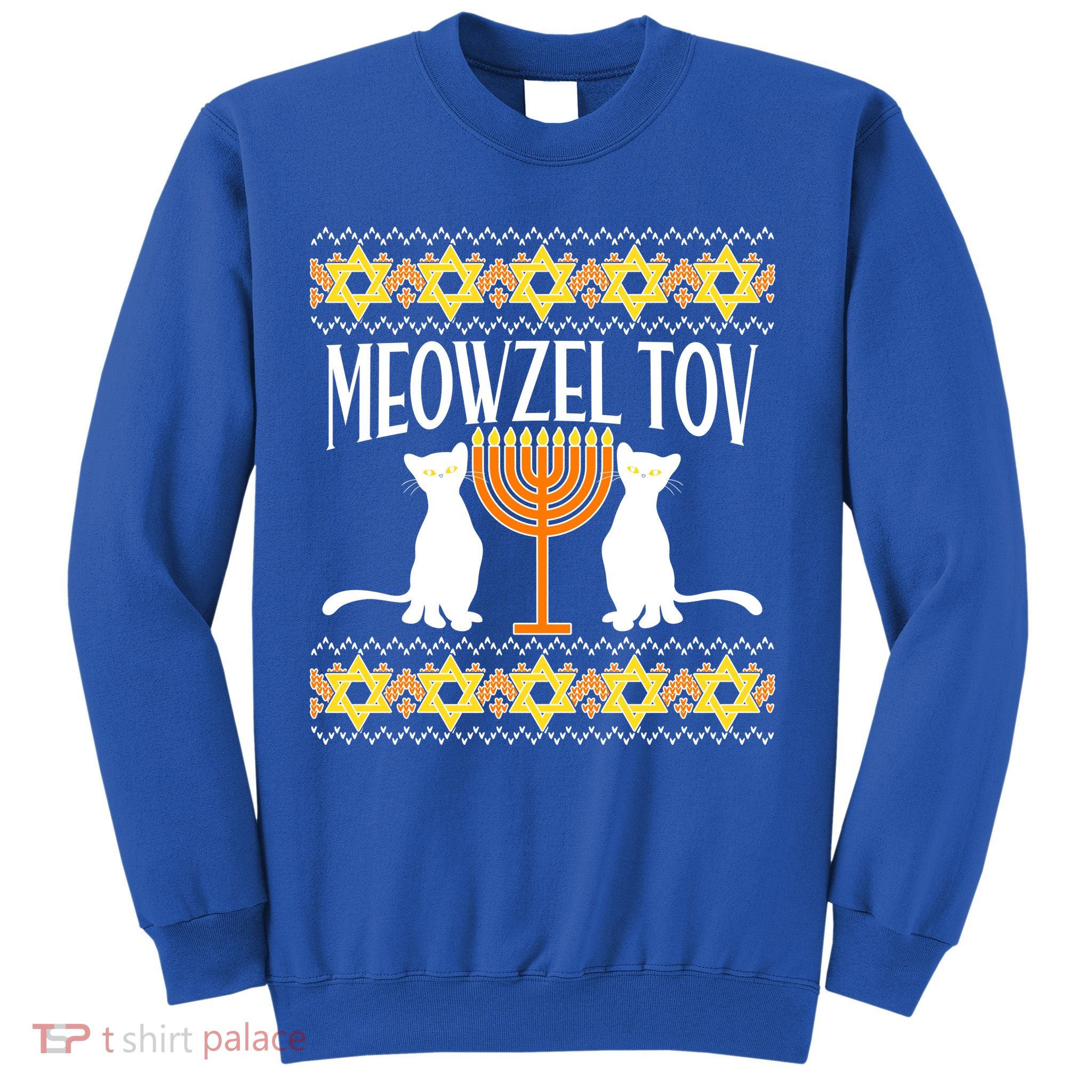 Hanukkah Meowzel Tov Ugly Sweater Sweatshirt