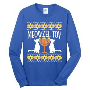 Hanukkah Meowzel Tov Ugly Sweater Tall Long Sleeve T-Shirt