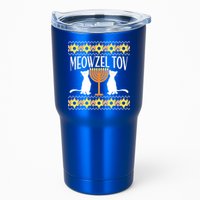Hanukkah Meowzel Tov Ugly Sweater Tumbler