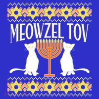 Hanukkah Meowzel Tov Ugly Sweater Poster