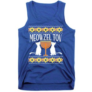 Hanukkah Meowzel Tov Ugly Sweater Tank Top