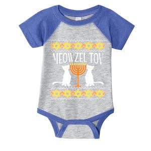 Hanukkah Meowzel Tov Ugly Sweater Infant Baby Jersey Bodysuit