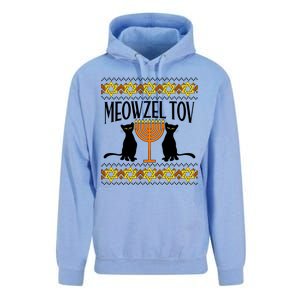 Hanukkah Meowzel Tov Ugly Sweater Unisex Surf Hoodie