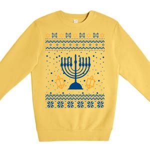 Hanukkah Ugly Premium Crewneck Sweatshirt