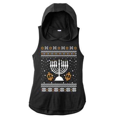 Hanukkah Ugly Ladies PosiCharge Tri-Blend Wicking Draft Hoodie Tank