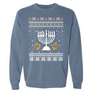 Hanukkah Ugly Garment-Dyed Sweatshirt