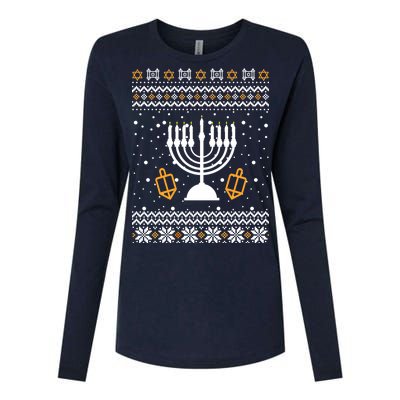 Hanukkah Ugly Womens Cotton Relaxed Long Sleeve T-Shirt