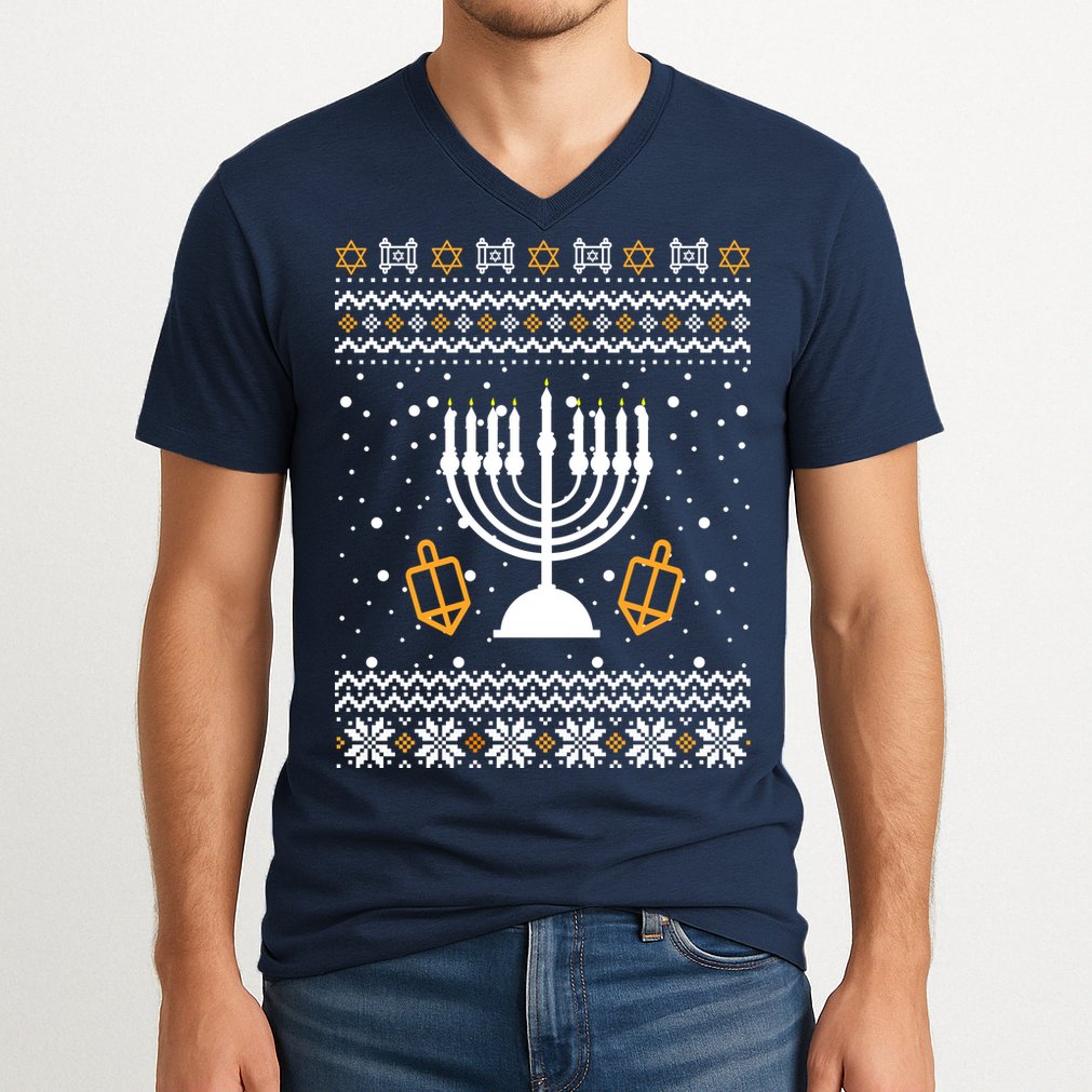 Hanukkah Ugly V-Neck T-Shirt