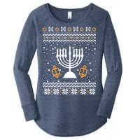 Hanukkah Ugly Women's Perfect Tri Tunic Long Sleeve Shirt