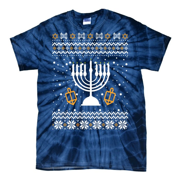 Hanukkah Ugly Tie-Dye T-Shirt