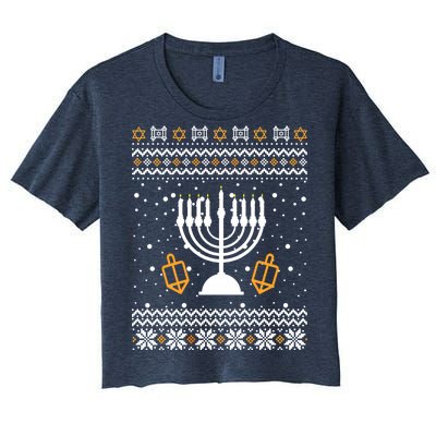 Hanukkah Ugly Women's Crop Top Tee