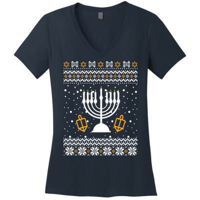 Hanukkah Ugly Women's V-Neck T-Shirt