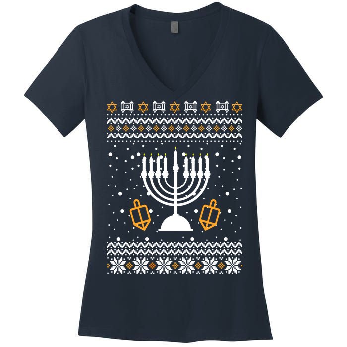 Hanukkah Ugly Women's V-Neck T-Shirt