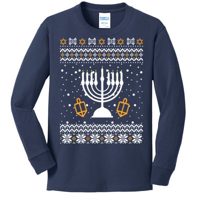 Hanukkah Ugly Kids Long Sleeve Shirt