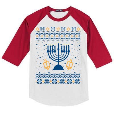 Hanukkah Ugly Kids Colorblock Raglan Jersey