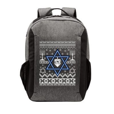 Hanukkah Ugly Christmas Sweater Vector Backpack