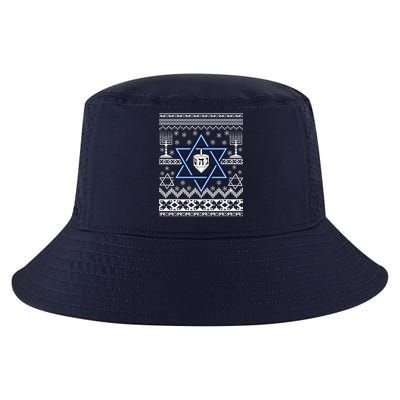 Hanukkah Ugly Christmas Sweater Cool Comfort Performance Bucket Hat