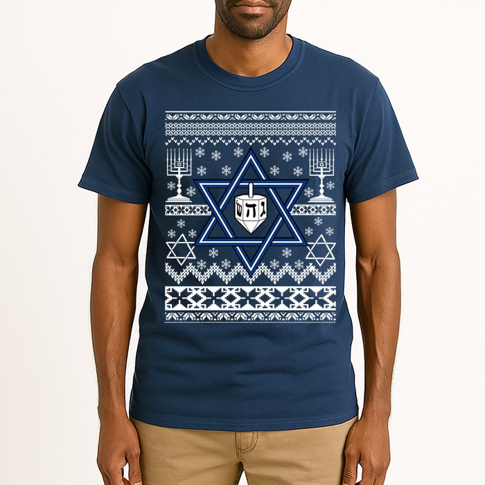 Hanukkah Ugly Christmas Sweater Tall T-Shirt