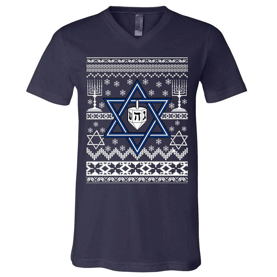 Hanukkah Ugly Christmas Sweater V-Neck T-Shirt