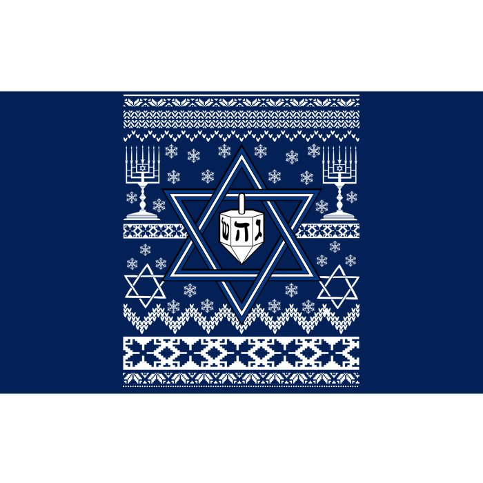 Hanukkah Ugly Christmas Sweater Bumper Sticker