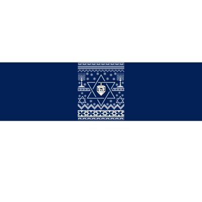 Hanukkah Ugly Christmas Sweater Bumper Sticker