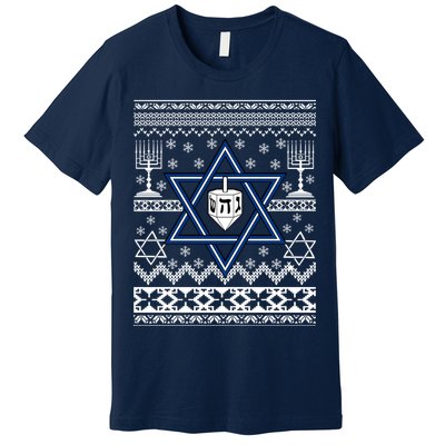 Hanukkah Ugly Christmas Sweater Premium T-Shirt