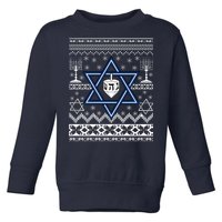 Hanukkah Ugly Christmas Sweater Toddler Sweatshirt