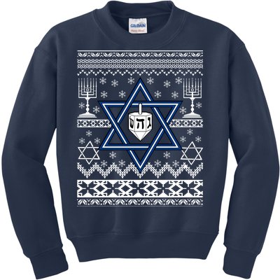 Hanukkah Ugly Christmas Sweater Kids Sweatshirt