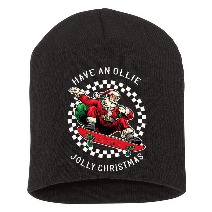 Have An Ollie Jolly Christmas Santa Claus Short Acrylic Beanie