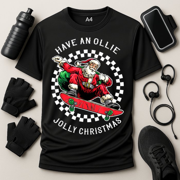 Have An Ollie Jolly Christmas Santa Claus Cooling Performance Crew T-Shirt