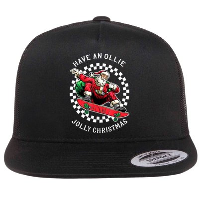 Have An Ollie Jolly Christmas Santa Claus Flatbill Hat