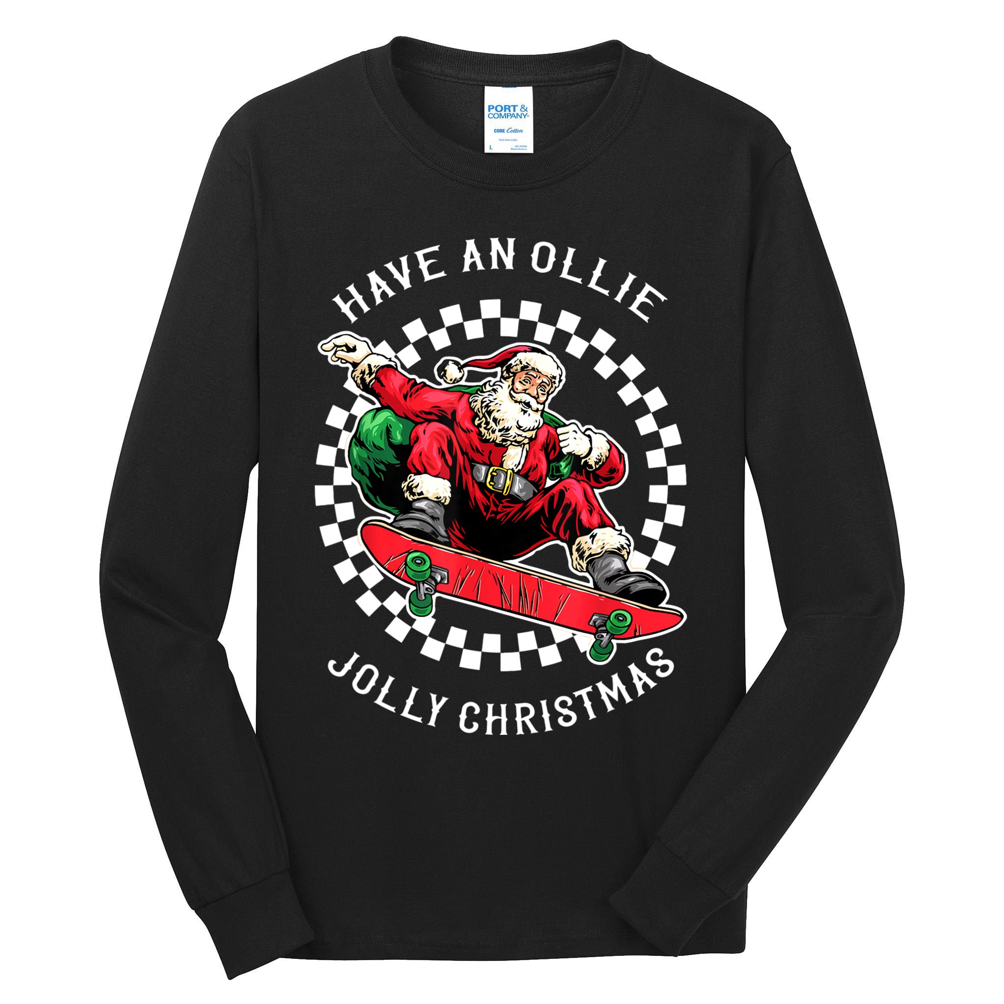 Have An Ollie Jolly Christmas Santa Claus Tall Long Sleeve T-Shirt