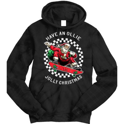 Have An Ollie Jolly Christmas Santa Claus Tie Dye Hoodie