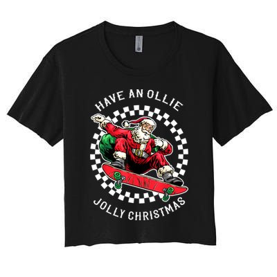 Have An Ollie Jolly Christmas Santa Claus Crop Top