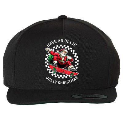 Have An Ollie Jolly Christmas Santa Claus Wool Snapback Cap
