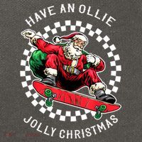Have An Ollie Jolly Christmas Santa Claus Cotton Canvas Backpack