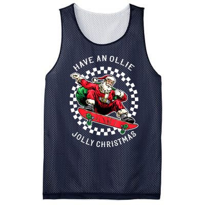 Have An Ollie Jolly Christmas Santa Claus Mesh Reversible Basketball Jersey Tank