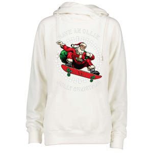 Have An Ollie Jolly Christmas Santa Claus Womens Funnel Neck Pullover Hood