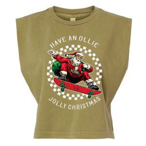 Have An Ollie Jolly Christmas Santa Claus Garment-Dyed Women's Muscle Tee