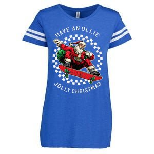 Have An Ollie Jolly Christmas Santa Claus Enza Ladies Jersey Football T-Shirt