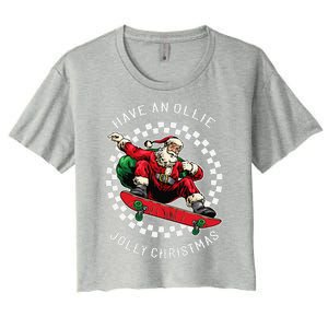 Have An Ollie Jolly Christmas Santa Claus Women's Crop Top Tee