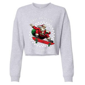 Have An Ollie Jolly Christmas Santa Claus Cropped Pullover Crew