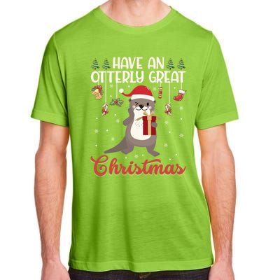 Have An Otterly Great Christmas Funny Gift Funny Otter Xmas Pun Jokes Meaningful Adult ChromaSoft Performance T-Shirt