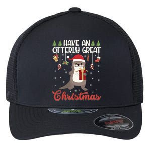 Have An Otterly Great Christmas Funny Gift Funny Otter Xmas Pun Jokes Meaningful Flexfit Unipanel Trucker Cap