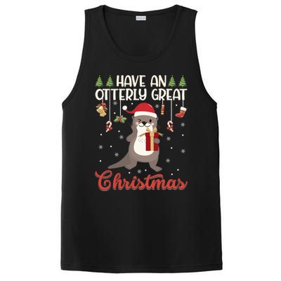 Have An Otterly Great Christmas Funny Gift Funny Otter Xmas Pun Jokes Meaningful PosiCharge Competitor Tank