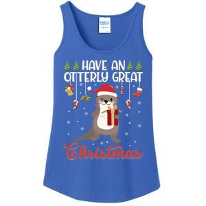 Have An Otterly Great Christmas Funny Gift Funny Otter Xmas Pun Jokes Meaningful Ladies Essential Tank