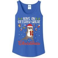 Have An Otterly Great Christmas Funny Gift Funny Otter Xmas Pun Jokes Meaningful Ladies Essential Tank