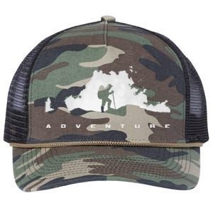 Hiking Apparel Outdoor Camping Backpacking Hiking Retro Rope Trucker Hat Cap