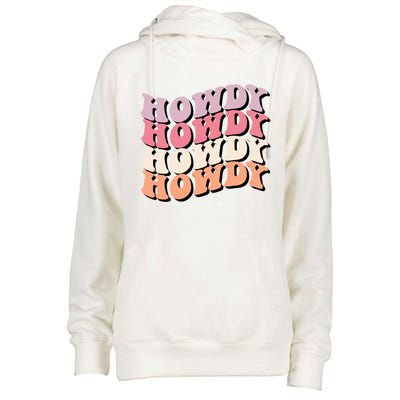 Howdy A Preppy Cowgirl Gift Womens Funnel Neck Pullover Hood