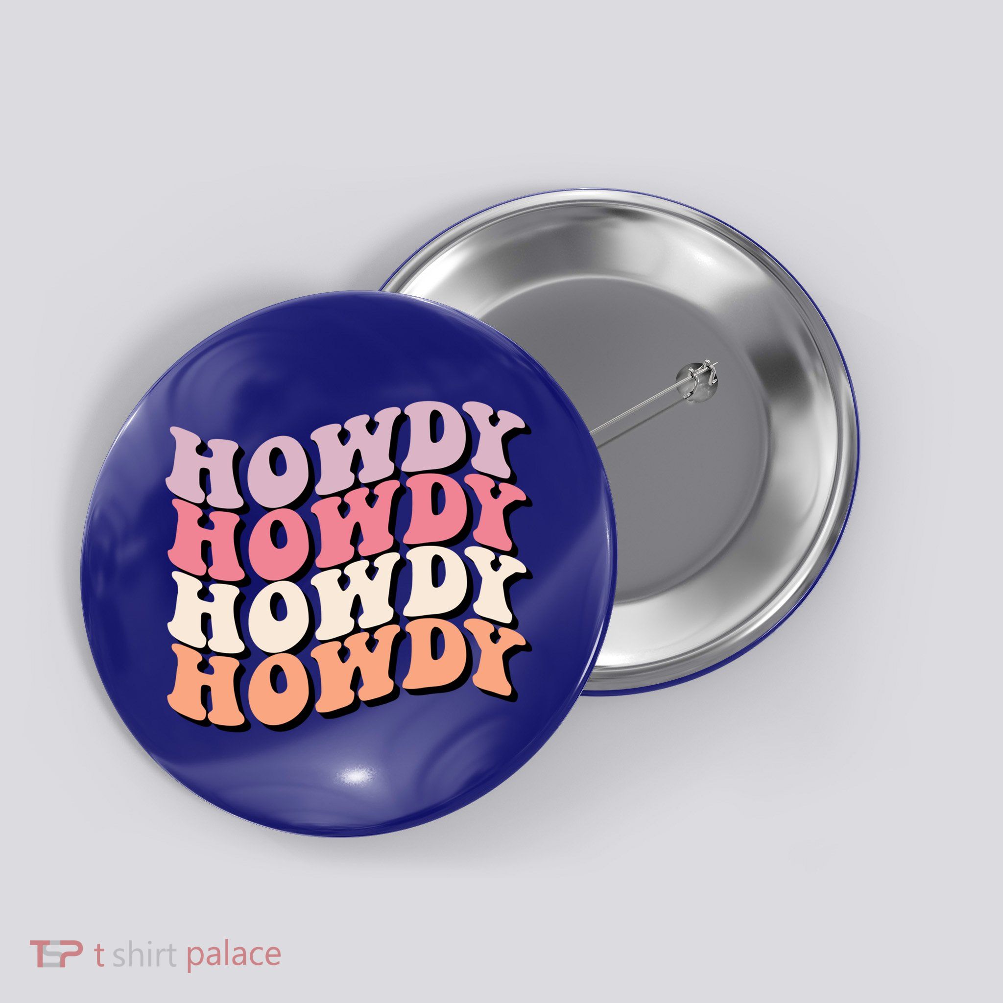 Howdy A Preppy Cowgirl Gift Button